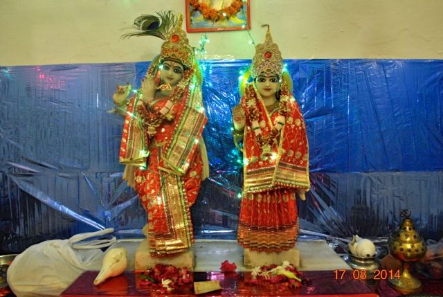 Radha and Krishna statues in Krishnas temple